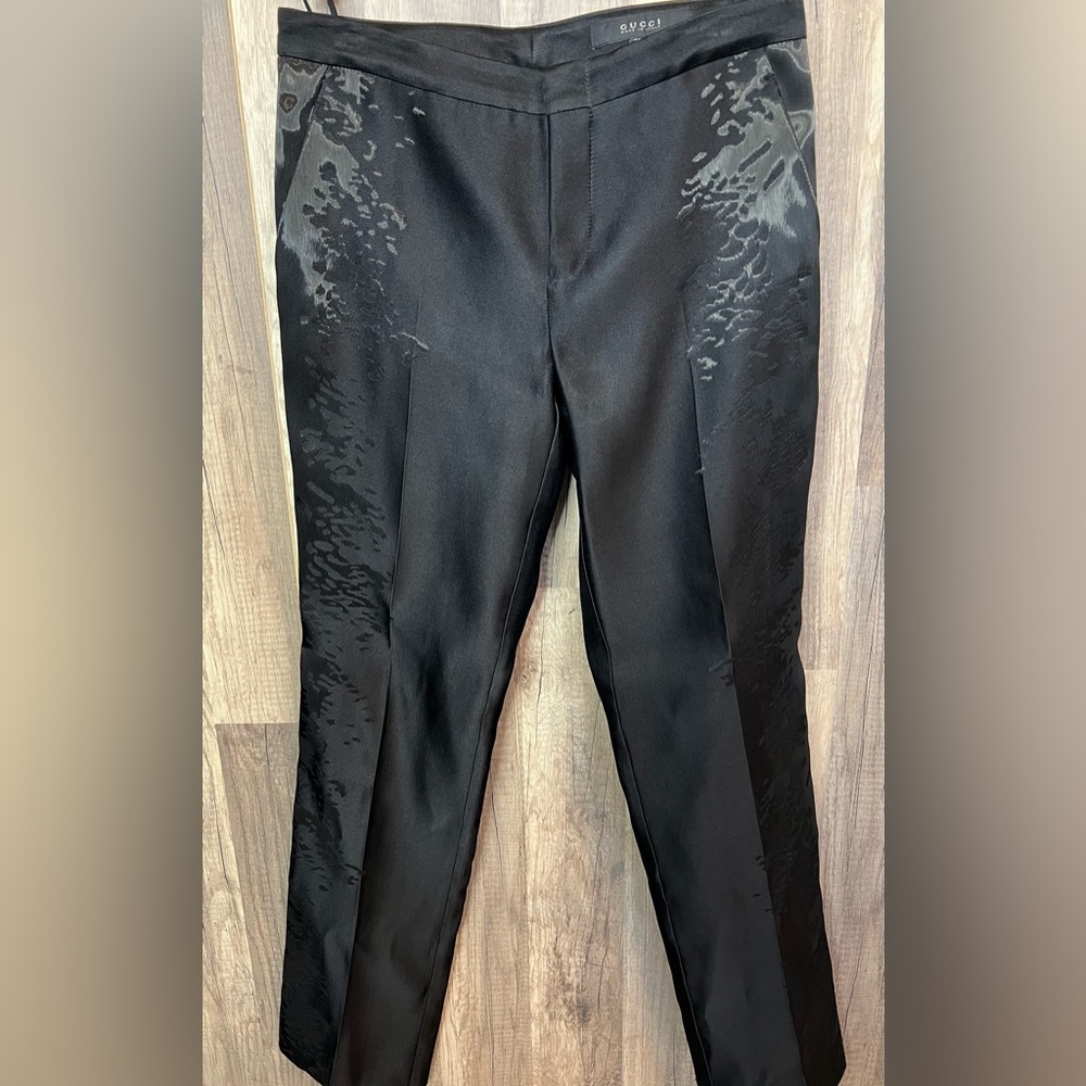 Gucci Black Textured Pants